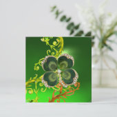 GROENE ZWISSELS, SHAMROCK JEWEL ST PATRICK'S DAY P KAART (Staand voorkant)