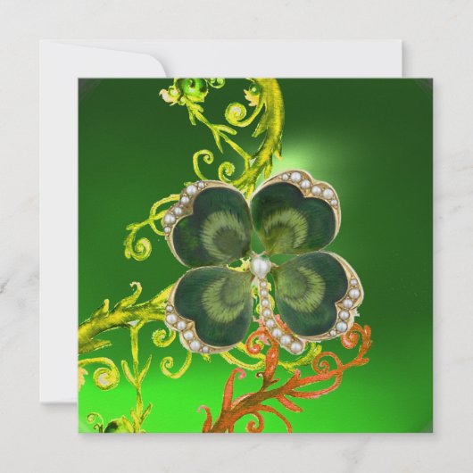 GROENE ZWISSELS, SHAMROCK JEWEL ST PATRICK'S DAY P KAART (Voorkant)