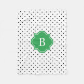 Groene Zwitserse Stippen | Monogram Fleece Blanket Deken (Voorkant)