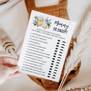GroeneBabyIsBrouwendMommyOfDaddySpelkaart Kaart
