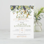 Groenen en druiven, uitnodiging voor een bruiloft (Staand voorkant)