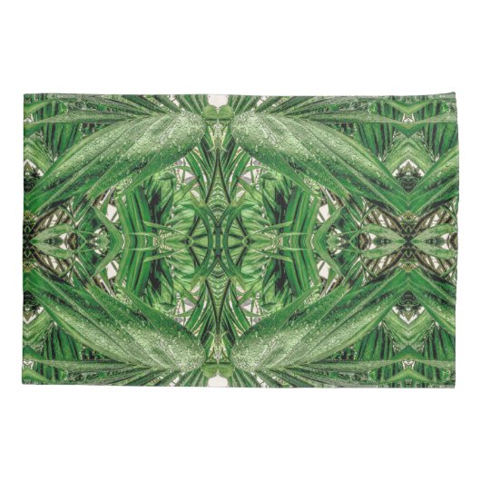 Groenen en Raindrops Pattern Kussensloop (Achterkant-Links)