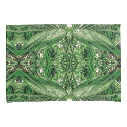 Groenen en Raindrops Pattern Kussensloop (Voorkant-Rechts)