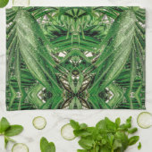 Groenen en Raindrops Pattern Theedoek (Gevouwen)