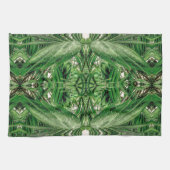 Groenen en Raindrops Pattern Theedoek (Horizontaal)