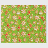 GROENEN EN RODE CHRISTMAS COOKIES EN GINGERBREAD M CADEAUPAPIER (Vlak)