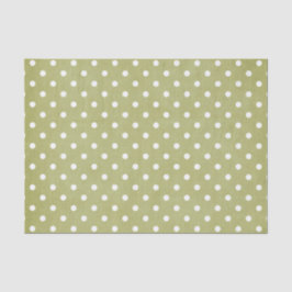 GROENEN EN WITTE POLKA DOTS TISSUEPAPIER