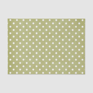 GROENEN EN WITTE POLKA DOTS TISSUEPAPIER