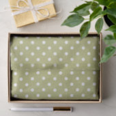 GROENEN EN WITTE POLKA DOTS TISSUEPAPIER (Geschenk)