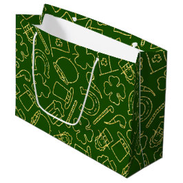 GROENEN MET DIN GREEN IRISH OUTLINES GROOT CADEAUZAKJE