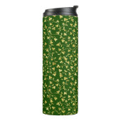 GROENEN MET GOLD GLITTER KIJKEN IRISH SHAMROCKS AA THERMOSBEKER (Gedraaid links)