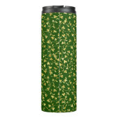 GROENEN MET GOLD GLITTER KIJKEN IRISH SHAMROCKS AA THERMOSBEKER (Achterkant)