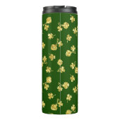 GROENEN MET GOLD GLITTER KIJKEN IRISH SHAMROCKS AA THERMOSBEKER (Achterkant)