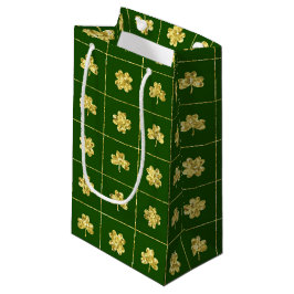 GROENEN MET GOLD GLITTER KIJKEN SCHAMROKKEN KLEIN CADEAUZAKJE
