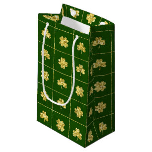 GROENEN MET GOLD GLITTER KIJKEN SCHAMROKKEN KLEIN CADEAUZAKJE