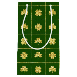 GROENEN MET GOLD GLITTER KIJKEN SCHAMROKKEN KLEIN CADEAUZAKJE