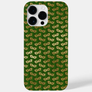 GROENEN MET GOLD MARDI GRAS MASKS Case-Mate iPhone 14 PRO MAX HOESJE
