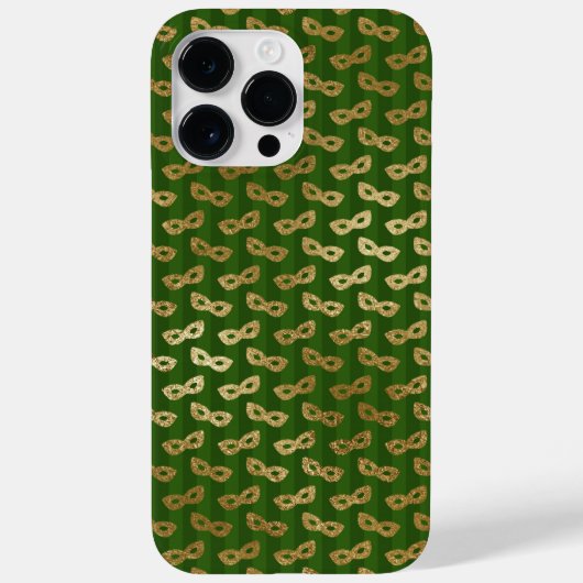 GROENEN MET GOLD MARDI GRAS MASKS Case-Mate iPhone CASE (Achterkant)