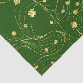 GROENEN MET GOUDE THIN LINES EN IRISH SHAMROCKS TISSUEPAPIER (Detail)