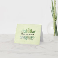 Groenen Planten Dank U Denkend aan U Kaart