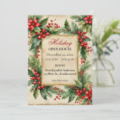  Groenen Vakantie Open Huis Uitnodiging (Staand voorkant)