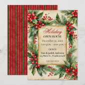  Groenen Vakantie Open Huis Uitnodiging (Voorkant / Achterkant)