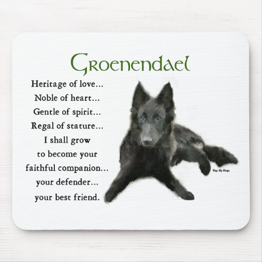 Groenendael Belgium Sheepdog Gifts Muismat (Voorkant)