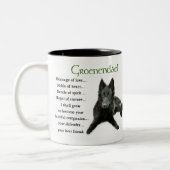 Groenendael Belgium Sheepdog Gifts Tweekleurige Koffiemok (Links)