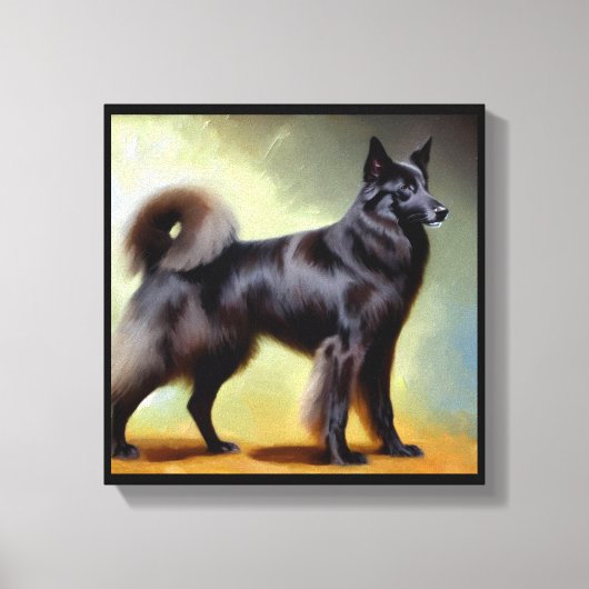 Groenendael Belgium Shepherd Dog Canvas Afdruk (Voorkant)