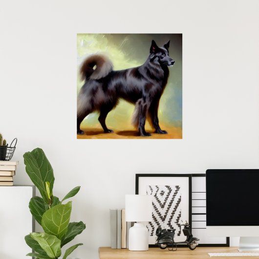 Groenendael Belgium Shepherd Dog Poster (Thuiskantoor)