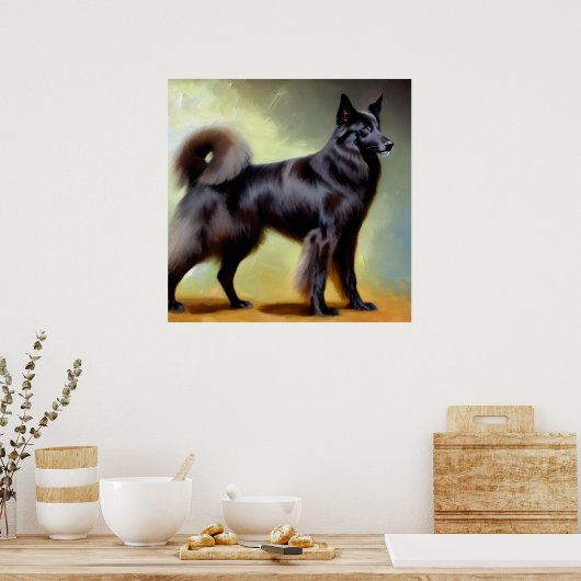 Groenendael Belgium Shepherd Dog Poster (Keuken)