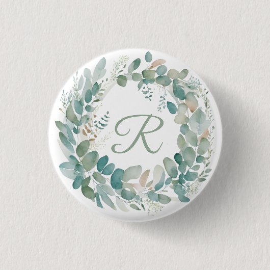 Groenenkrans Monogram Ronde Button 3,2 Cm (Voorkant)