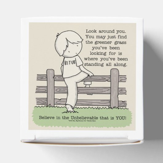 Groener gras bedankdoosjes (Bovenkant)