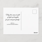 groener kerstfeest goud groen 3 fotocollage paar briefkaart (Achterkant)