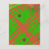 groenere abstracte kunst briefkaart (Voorkant)