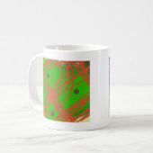 groenere abstracte kunst koffiemok (Voorkant links)