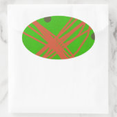 groenere abstracte kunst ovale sticker (Tas)