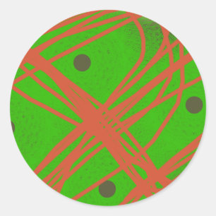 groenere abstracte kunst ronde sticker