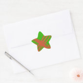 groenere abstracte kunst ster sticker (Envelop)