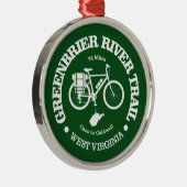 Groenere riviertrail (fietsen) metalen ornament (Rechts)