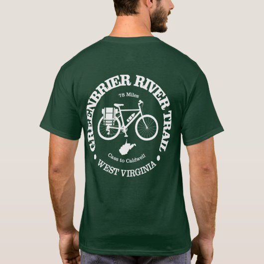 Groenere riviertrail (fietsen) t-shirt (Achterkant)