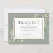 Groenfeest Viering Van Het Leven Funeral Foto  Bedankkaart (Voorkant)