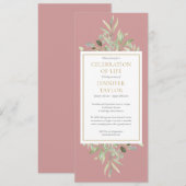 Groenfeest Viering Van Het Leven Funeral Service   Kaart (Voorkant / Achterkant)