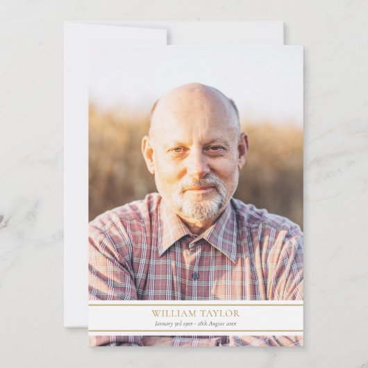 Groenfeest Viering Van Het Leven Moderne Foto Rouw Kaart (Achterkant)