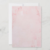 Groenfeest Viering van het Leven Roze Marmer Kaart (Achterkant)