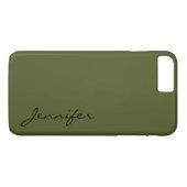 Groengekleurde achtergrond van het leger Case-Mate iPhone case (Achterkant (Horizontaal))