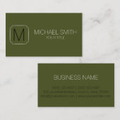 Groengekleurde achtergrond van het leger visitekaartje (Voorkant / Achterkant)