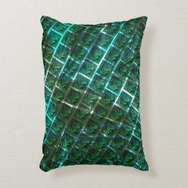 "Groengekonfijte ogen", krassen en blauwe roosters Accent Kussen