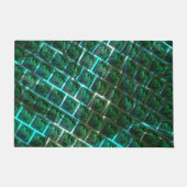 "Groengekonfijte ogen", krassen en blauwe roosters Deurmat (Voorkant)