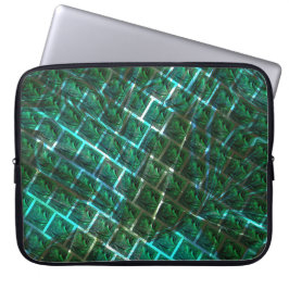 "Groengekonfijte ogen", krassen en blauwe roosters Laptop Sleeve